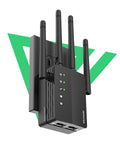 1200Mbps Dual Band WiFi Extender For Home And Outdoor Use 5GHz And 2.4GHz Signal Booster with antennas and LEDs