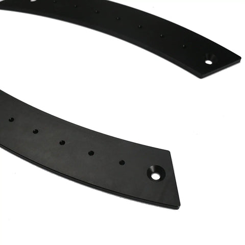 Close-up of black aluminum handles from Door Panel Pull Handle Set For Beetle 1998 2010 Black Aircraft Grade Aluminum Two Handles With Four Screws Replacement Interior Door Handle Kit Premium Direct Fit Easy Install