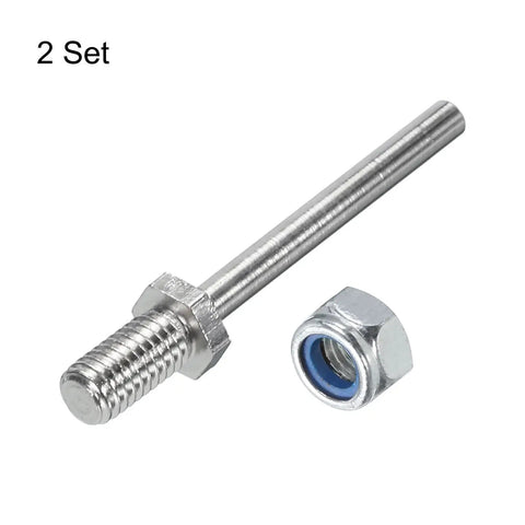 Pack Of 2 Beefy Heavy Duty RC Landing Gear Steel Axles One Eighth Inch Dia One And One Half Inch Total Length M5 Threaded Drive Shafts With Nuts