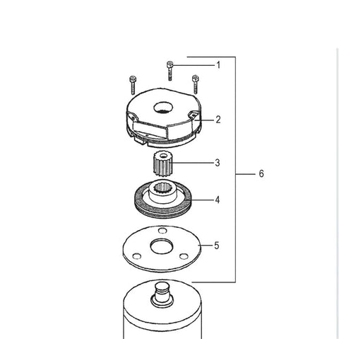 Exploded view of KGETHBZO forklift brake coil and brake disc assembly for S1.2-C441 series with mounting screws.