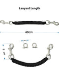 Rugged Underwater Camera Housing Carry Lanyard With Military Grade Parachute Rope 316 Stainless Steel Swivel Eye Bolts, 40cm length