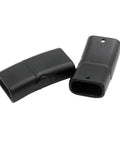 Matte Black Magnetic Clasp Set For Bracelet Making 11mm By 5.5mm Inner Hole Zinc Alloy Cord End Closures Pack Of 10 Jewelry Clasps