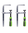 Rock Solid Kickass Hold Down Clamps For Woodworking Track Saws And T Track Jigs Precision Dovetail Shop Fixture Heavy Duty Tabletop Tool. Metal clamps with green and black handles, 6.69x3.86 inches.
