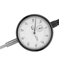 Rugged Pro Grade Dial Indicator Gauge With 0.01mm Accuracy, Range From 0 To 10mm, Shockproof Measuring Tool shown with dial face