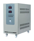 Top Shelf Industrial 220V Single Phase AC Voltage Regulator with digital display, designed for precise voltage stabilization.