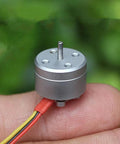 Close-up of a single 1104 brushless motor from the Four Pack 1104 Brushless Motors 4300KV For 1S To 3S RC Drones FPV Racing Quadcopters set.