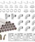 Check Out This Awesome 48 Ft Central Vacuum Install Kit With All The Nifty Fittings You Need For A Smooth Setup Compatible With Top Brands Like Nutone And Eureka So You Can Whip Up Any System Fast, 2-inch PVC pipe fittings and valves