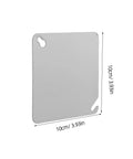 4 Pack Square Electrical Box Cover Plates For Blank Control Panels Or Junction Boxes shown with dimensions 10cm by 10cm