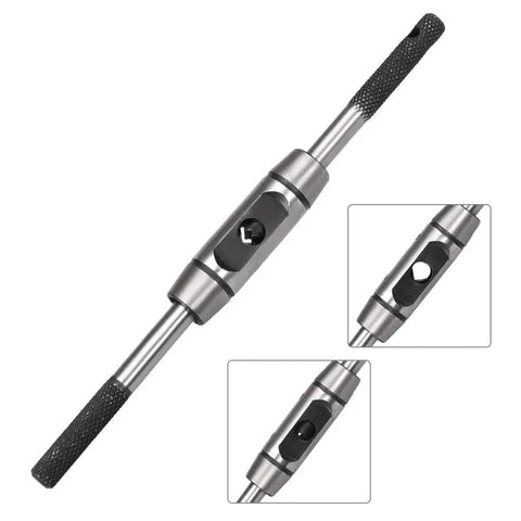 Adjustable Tap Wrench Handle For Metric M2 To M8 Taps And 3 To 6 Mm Sizes Handy Die Casting Body Tap Tool With Reamer And Drill Accessory Clamp