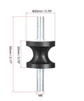 Dual Side Vibration Isolator Stud Bushing Set 3 Pieces 50mm By 20mm M6x15mm Threaded Mounts Vibration Dampers For Fitness Equipment Air Conditioning Pumps Engines Heavy Duty Rubber Mounts, M6 stud with 20mm x 55mm dimensions