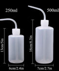 Premium LDPE Squeeze Bottle 500ml 16oz Pack Of 2 Safe Tattoo Wash Bottle With Scale Labels Green Soap Supply On The Go Portable Watering Tool For Medical And Tattoo Use Pro Grade Durable Leak Resistant, 500ml bottle with curved nozzle