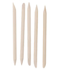 Watch Cleaning Clay Kit With Dual Ended Cleansing Sticks for dirt and fingerprints, five wooden sticks with pointed ends in a row