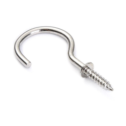 Heavy Duty Bulk Pack Of One Hundred Rock Solid Steel Eye Screw Ceiling Hooks For Indoor Outdoor Wall Hanging Art Decor And Keys Top Notch Build No Sweat Install, single steel eye screw hook with a threaded shaft.