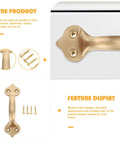 Brass Drawer Handle 125mm Matte Finish Cabinet Pull For Wardrobe Doors And Windows with screws included, gold tone, installed on cabinet