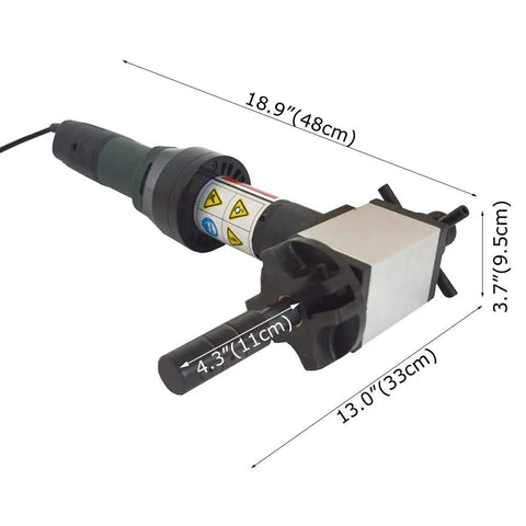 Hella Rugged 220V Electric Pipe Beveling Machine Auto Alignment Professional Grade Heavy Duty Chamfering Tool dimensions
