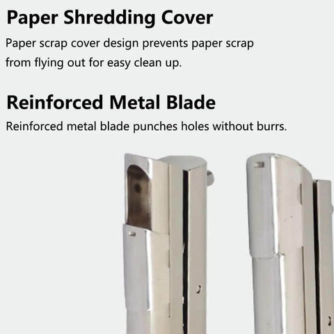 One Hole Metal Punch Tool For Crafts On The Go Circle Slot Handheld Punch reinforced blade close-up view