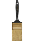 2-Inch Polyester Paintbrush With Gold Filament, Chisel Trim For Latex And Oil Paints, Brass Ferrule, Black Plastic Handle