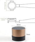 Smart Electric Coffee Tamper With 20 Level Adjustable Pressure And Precision Depth Control, compact design with precise dimensions.