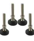 Heavy Duty Adjustable Furniture Leveling Feet Kit Four M10x80mm Swivel Levelers For Tables Chairs Shelves Desks And Industrial Equipment Easy Install And Height Adjustable For Home Office Restaurant Workshop, pack of four black metal feet