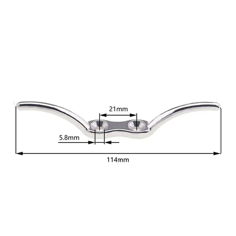 316 Grade Stainless Steel Boat Cleats 4.5 Inch Double Horn Four Pack With Mounting Screws For Rope Tie Downs On Kayaks Boats And Docks
