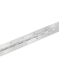 4 Pack 304 Stainless Steel Piano Hinges showing heavy duty rustproof finish and pre-drilled holes for easy installation.