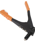 Heavy Duty Rivet Tool Kit With 120 Rivets For Metal And Plastic High Strength Pop Riveter Set shown with black and orange handles.