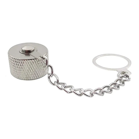 N Type Female UHF Dust Cap With Chain For SO239 Connector Copper Metal Cap Without Chain X1, silver cap with chain