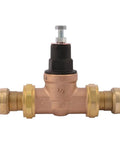 SharkBite Push To Connect Three Quarter Inch Pressure Regulating Valve With Double Union, 45 PSI Water Pressure Reducer, brass valve