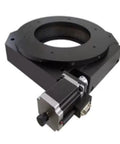 Straight Up Solid Motorized Rotary Table Featuring Hollow Flange Design and Knockout Precision Indexing Optimized for Real World Machine Shop Builds Smooth Worm Gear Drive delivers slick rotation multi axis compatible angle base—angled view.