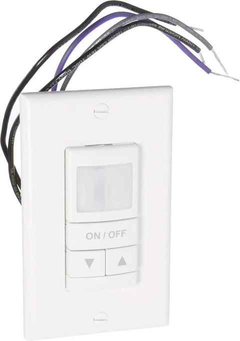 Wall Mount Motion Sensor Switch With Dual Technology PIR Occupancy Sensor Dimming And Dusk To Dawn Photocell White WSX Series