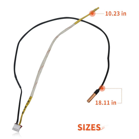 Universal Air Conditioner Temperature Sensor Thermistor Probe Replacement With Dual 20K Copper Head And 15K Rubber Sensor visible