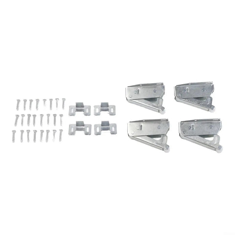 Set Of Four Spring Loaded Latches For Closets Cupboards And Cabinets In Stainless Steel With Easy Push To Open Design, Secure Closure, And Tool Free Installation