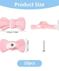 Top Tier Pink Bow Ceramic Cabinet Knobs And Decorative Drawer Pulls With Mounting Screws For Single Hole Furniture Updating That Chic Coquette Vibe That Truly Hits Different Daily, size details and screws included for installation.