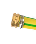 Heavy Duty Brass Three Quarter Inch Female Thread Garden Hose Connectors Two Pack With Clamps For Quick Leak Repair
