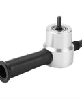 Portable Double Head Electric Drill Attachment Nibbler Cutter for cutting metal sheets with adjustable depth.