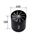 2.5 Inch Car Air Intake Turbonator With Dual Fan Turbine Delivers Serious Horsepower Boost And Gas Saver Performance Quick And Easy Install Improves Airflow Throttle Response And Overall Engine Efficiency Black Finish