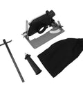 Pro Grade Angle Grinder Stand With Adjustable Bracket And Dust Collection Desktop Workshop Tool Featuring Linear Guide Rails