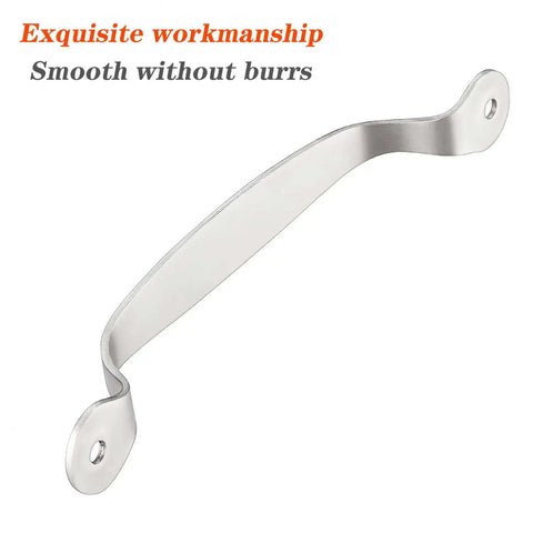 Close-up of Four Pack 3.5 Inch Stainless Steel Door Pull Handles With Screws, showcasing smooth, burr-free finish.