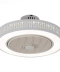 Sleek Smart Ceiling Fan With Light And WiFi Remote Control Delivers Sweet Smooth Airflow To Any Room Stepless Dimmable Lamp with aluminum housing.