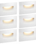 Outdoor Step Lights 3 Pack 120V LED Stair Deck Lights Waterproof Hardwired Dimmable 3000K Warm White Aluminum Finish ETL Wet Rated