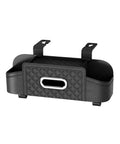 Premium Faux Leather Car Organizer For Tesla Cybertruck headrest storage with built-in phone holder and tissue slot.