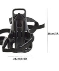 Tank Backpack With Anti Skid Holder For Oxygen Cylinders showing front view with adjustable straps, nylon material, size details visible.