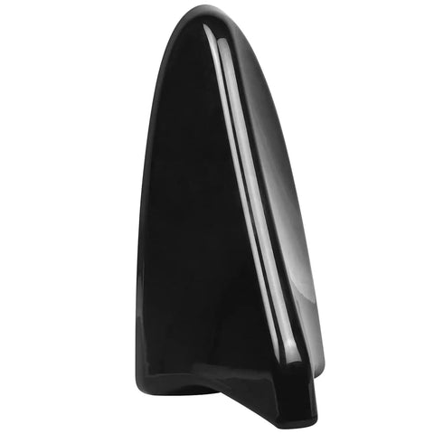 Shark Fin Antenna Cover Cap For Kia Optima Sonata Elantra And Genesis G80 Roof Aerial Base Replacement, sleek black side view.