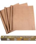 Three Pack 16x24 Inch PTFE Teflon Sheets, 0.11mm Thick, Nonstick Heat Press Sheets for Transfers, shown with packaging.