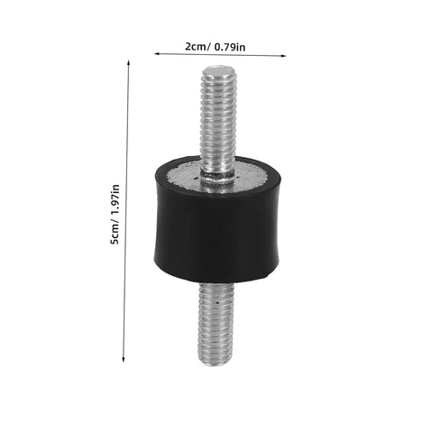 Vibration Isolator Mounts With Studs For Fitness Equipment Air Conditioning And Compressors Quiet Shock Absorbers For Stable Operation And Reduced Noise No Fuss Setup Easy Installation Heavy Duty Design, 5cm black rubber, 2cm stud