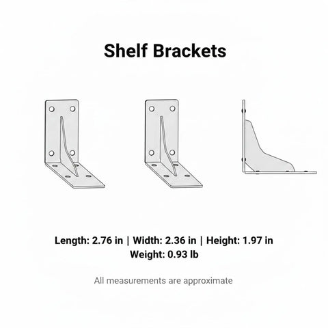 Heavy Duty L Bracket Shelf Support For Corner Reinforcement And Furniture Stability Quick Install Rock Solid Cold Rolled Steel