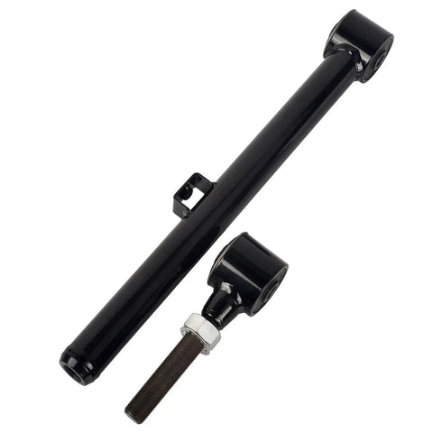 Bolt-On Rear Upper And Lower Adjustable Control Arm Kit With Rear Panhard Track Bar For 0-6 Inch Lift Fits 2009-2024 RAM 1500 And 2020-2024 Jeep Gladiator, black steel arm and bushing