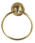Classic Towel Ring In Brushed Brass Built Tough Brass Construction Wall Mounted Bathroom Accessory With Modern Vibe 6-1/16 Inch Ring