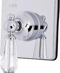 Three Way Diverter Valve With Trim Kit In Polished Chrome For In Wall Shower No Fuss Install One Half Inch NPT Inlet