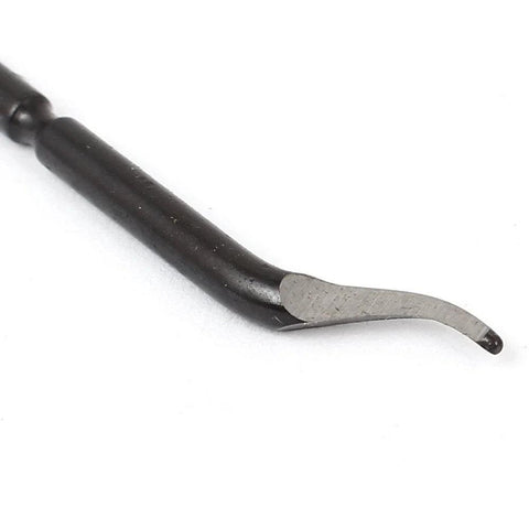 Nxtop BK3010 S150 replacement deburring blade; curved steel blade on black handle